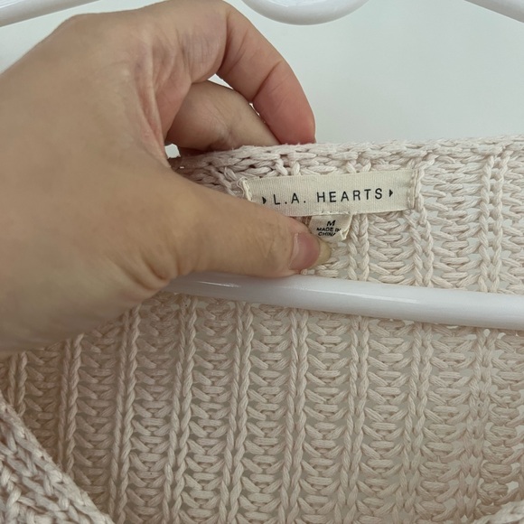Pacsun LA Hearts Ivory V-Neck Sweater - Picture 3 of 5